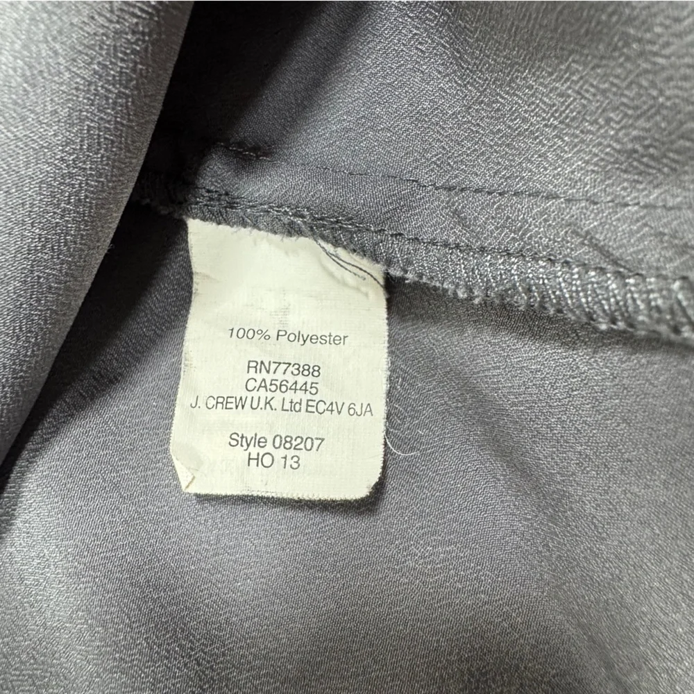 J.Crew Women’s Sleeveless Utility Button-Up‎ Blouse in Gray Size 2